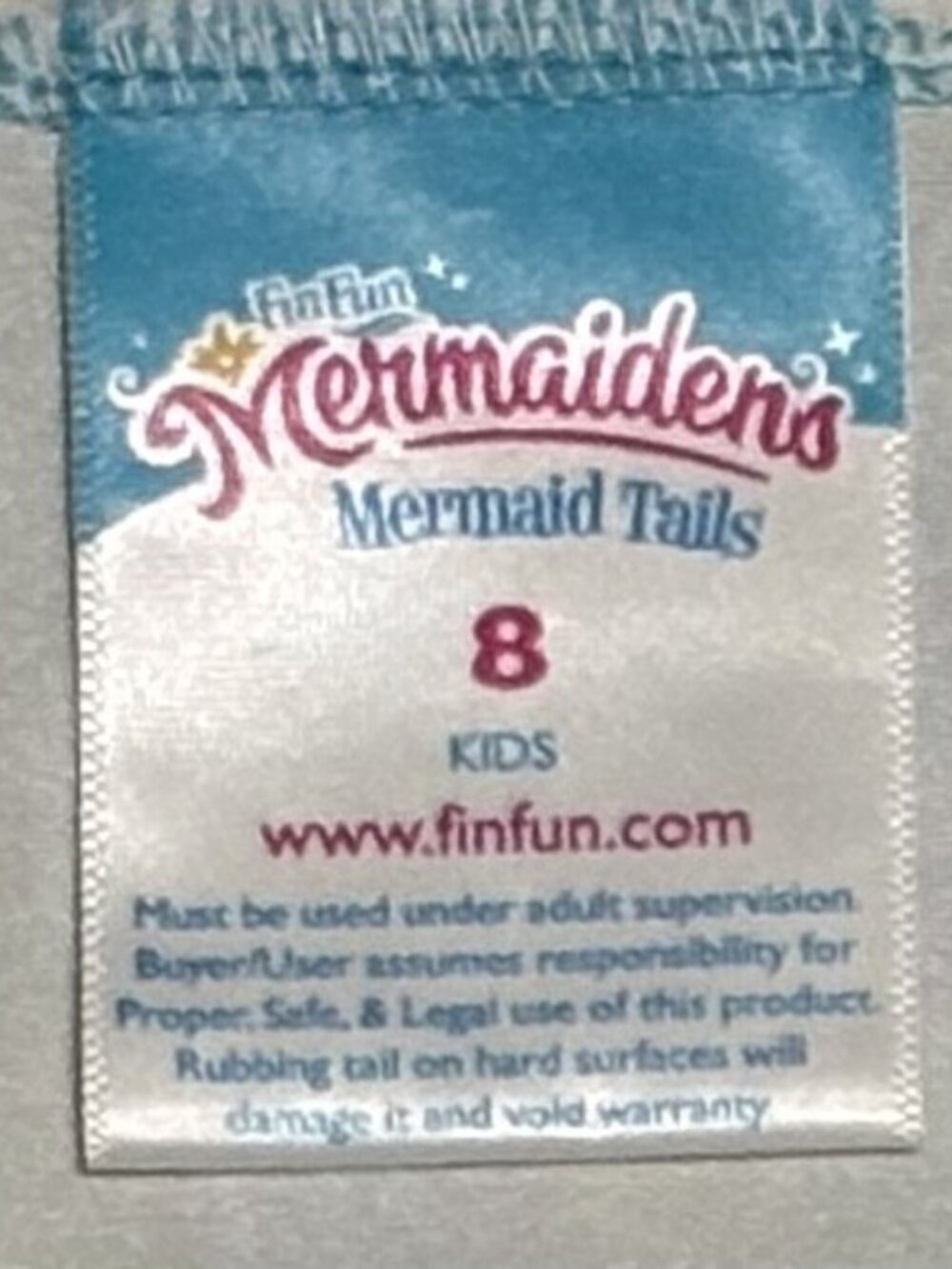 Fin Fun Mermaid Tail & Monofin Girl's 8 Aussie Green Blue - Picture 7 of 8